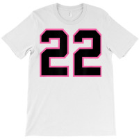 Number 22 Sports Jersey Athlete Fan Pink Black Lucky Number T Shirt T-shirt | Artistshot