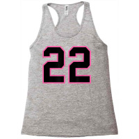 Number 22 Sports Jersey Athlete Fan Pink Black Lucky Number T Shirt Racerback Tank | Artistshot