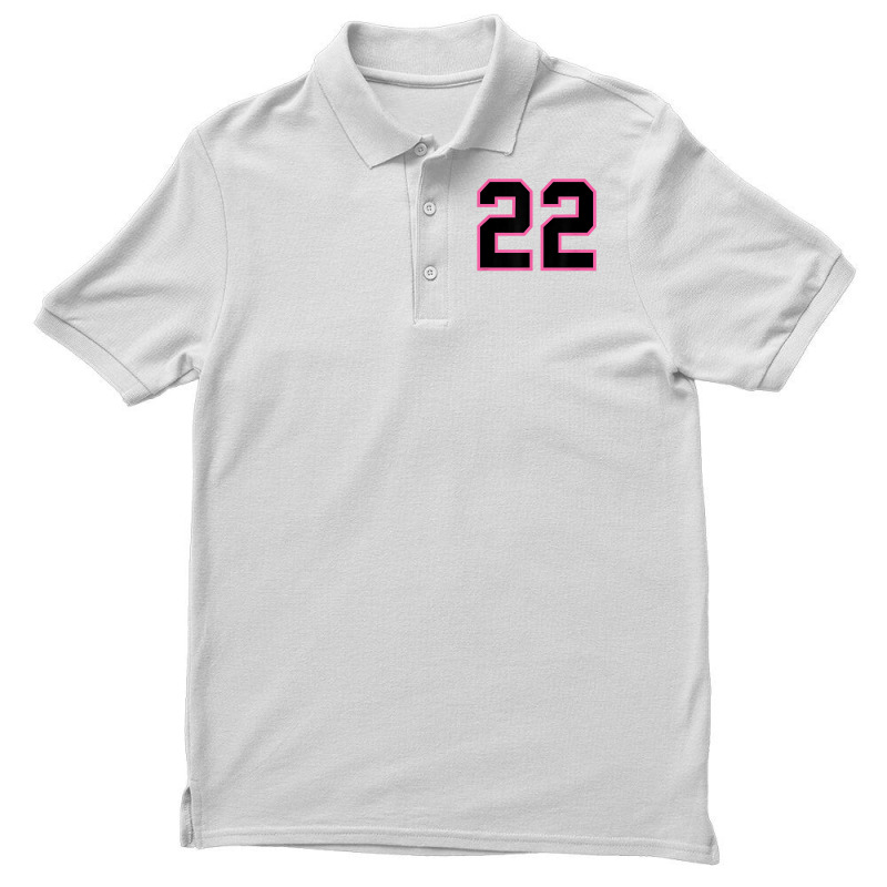 Number 22 Sports Jersey Athlete Fan Pink Black Lucky Number T Shirt Men's Polo Shirt by kogmor58594 | Artistshot