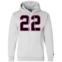 Number 22 Sports Jersey Athlete Fan Pink Black Lucky Number T Shirt Champion Hoodie | Artistshot