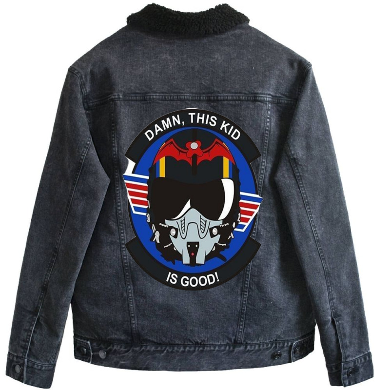 Talk To Me Goose ,damm This Kid Is Good Unisex Sherpa-lined Denim Jacket | Artistshot