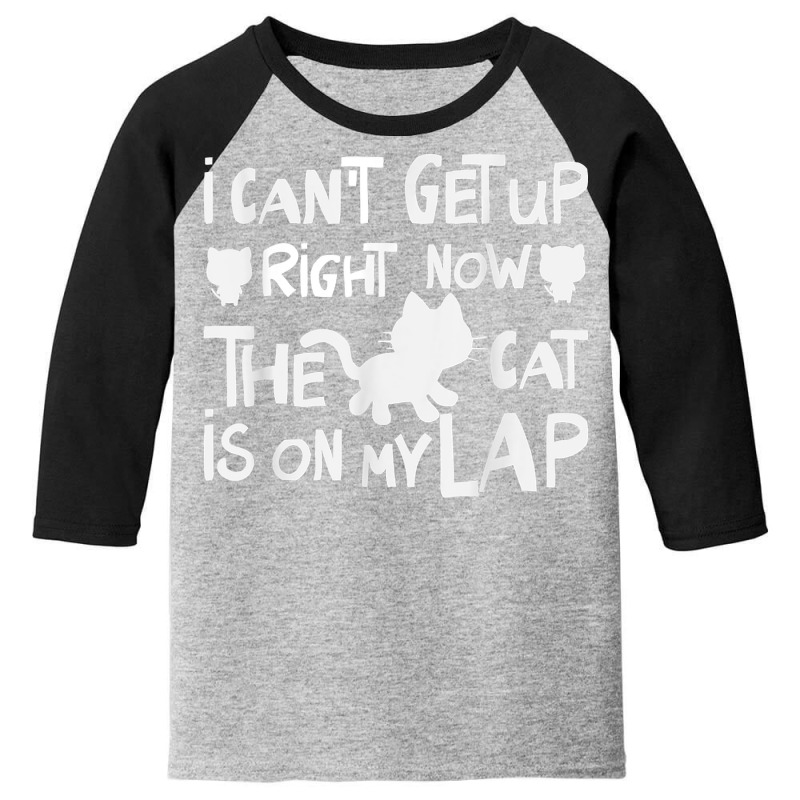 I Can’t Get Up Right Now The Cat Is On My Lap Cat Lovers T Shirt Youth 3/4 Sleeve | Artistshot