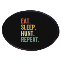 Hot Trend Mens Eat Sleep Hunt Repeat Hunter Vintage Hunting Oval Patch | Artistshot