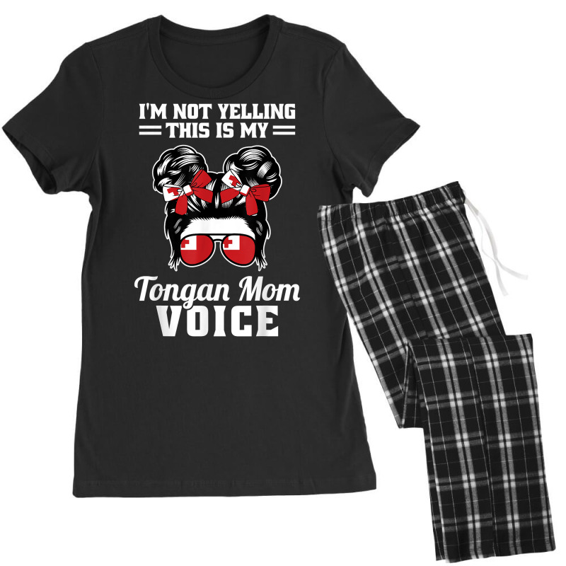 I'm Not Yelling This Is My Tongan Mom Voice Tonga Space Buns T Shirt Women's Pajamas Set by hyong5i4 | Artistshot