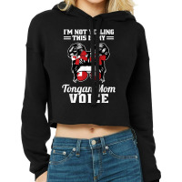 I'm Not Yelling This Is My Tongan Mom Voice Tonga Space Buns T Shirt Cropped Hoodie | Artistshot