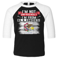 Illinois Flag I´m Not Unfriendly I´m From Illinois Backprint T Shirt Toddler 3/4 Sleeve Tee | Artistshot