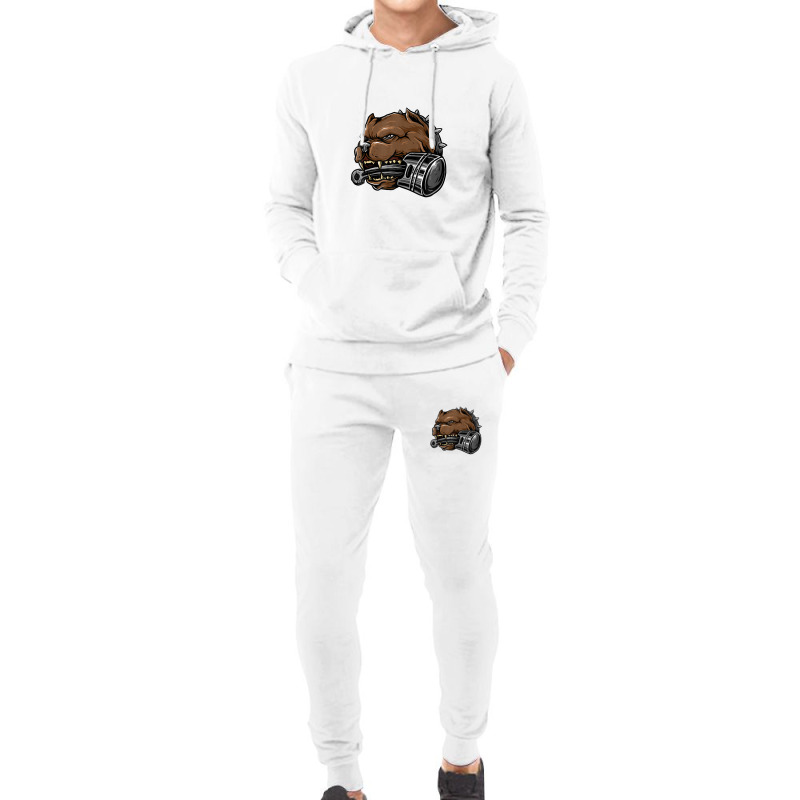 Ferocious Pit Bull Dog Hoodie & Jogger Set | Artistshot