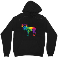 Limited Edition Moose Colorful Low Poly Art Hunting Theme- Hunters Unisex Hoodie | Artistshot