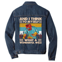 What A Wonderful Weld Men Denim Jacket | Artistshot