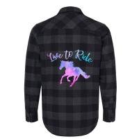 Trending Horse Lover Live To Ride Equestrian Rider Women Teen Girls Flannel Shirt | Artistshot