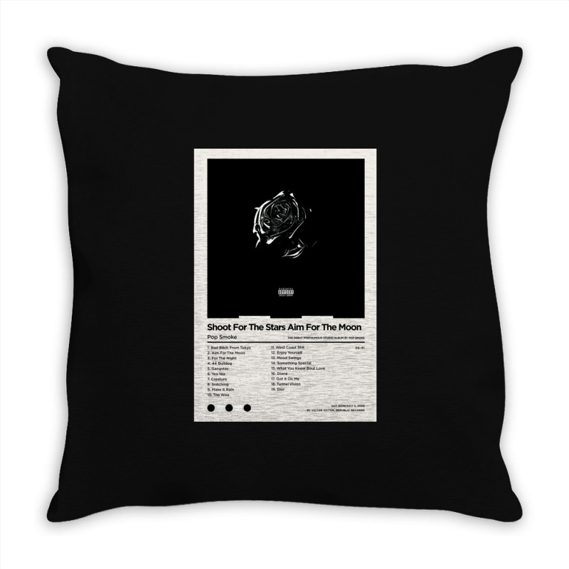 Shoot For The Stars Aim For The Moon Smoke Poster Throw Pillow | Artistshot