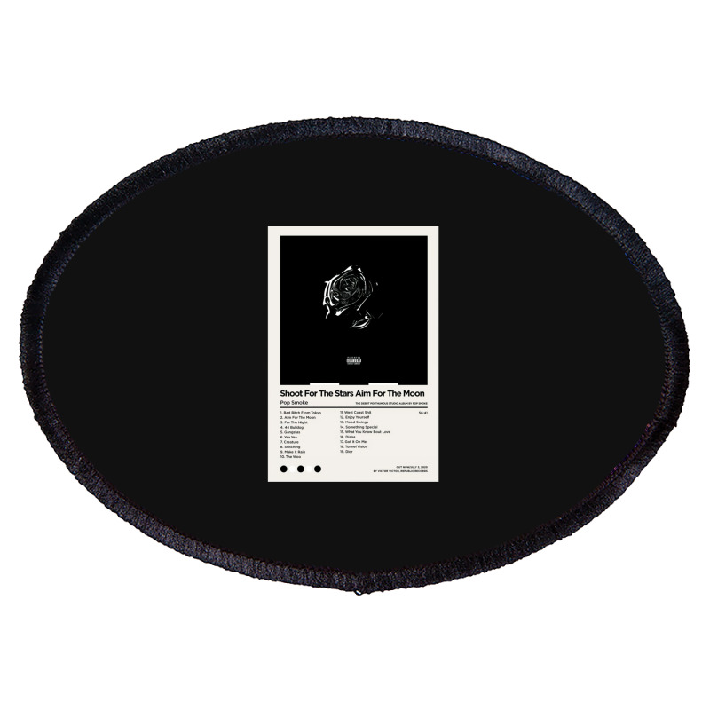 Shoot For The Stars Aim For The Moon Smoke Poster Oval Patch | Artistshot