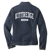 Kittredge Colorado Co Vintage Athletic Sports Design T Shirt Ladies Denim Jacket | Artistshot