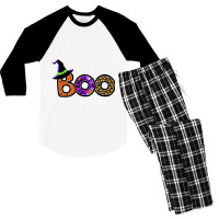 Halloween Trick Treat Boo Men's 3/4 Sleeve Pajama Set | Artistshot