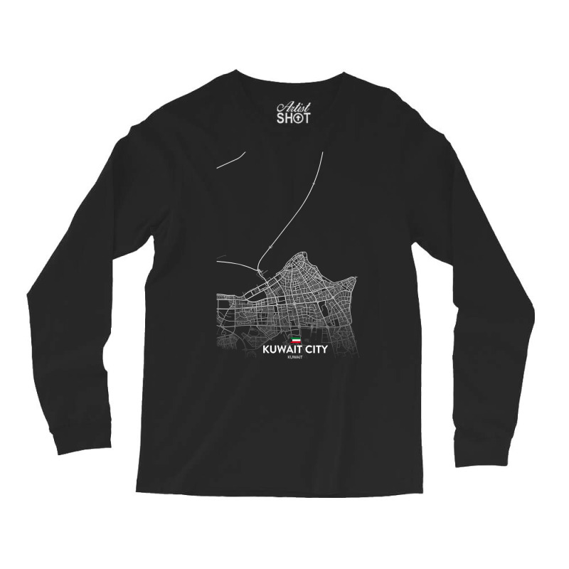 Kuwait City City Map Travel Souvenir Hometown T Shirt Long Sleeve Shirts by veroniquetour3tz | Artistshot