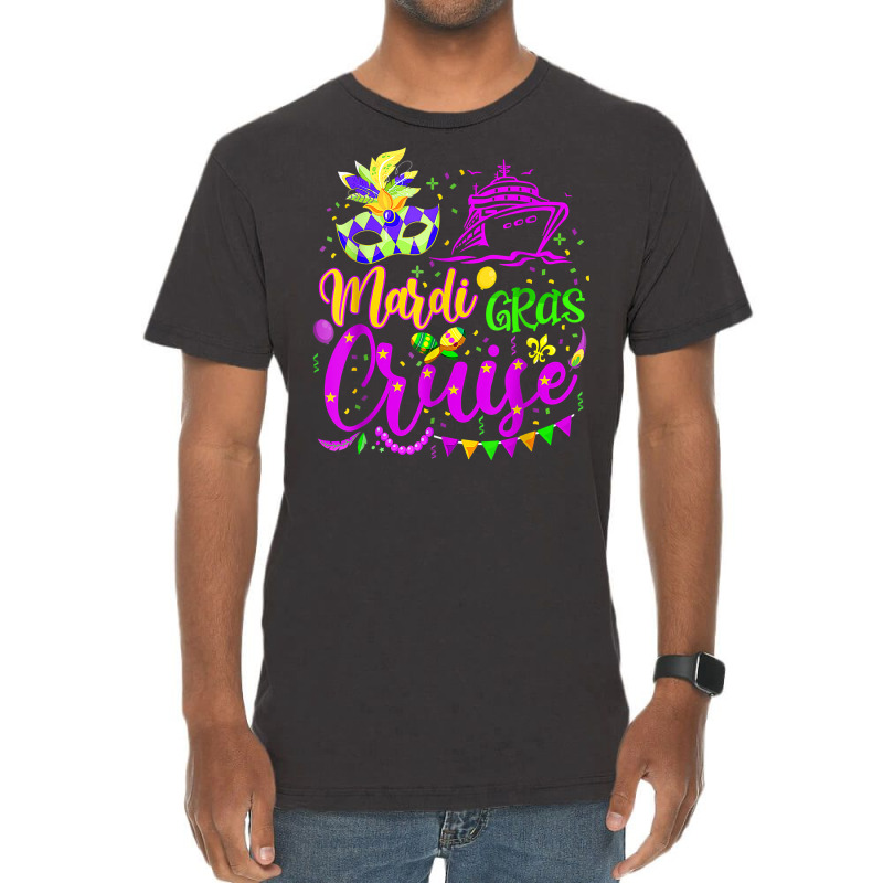 Mardi Gras Cruise Cruising Mask Cruise Ship New Orleans T Shirt Vintage T-shirt | Artistshot