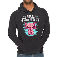 Im Boss But My Axolotl Is In Denial Funny Salamander Humor T Shirt Vintage Hoodie | Artistshot