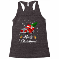 Merry Christmas Vintage Wagon Red Truck Pajama Family Party T Shirt Racerback Tank | Artistshot