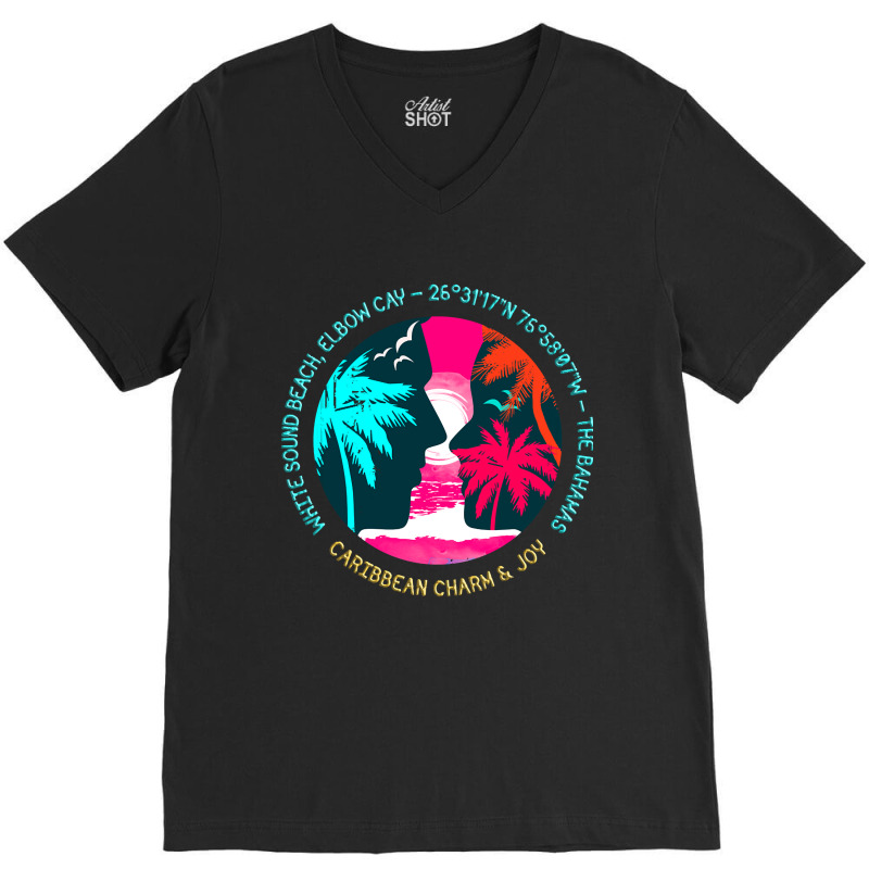 Limited Edition White Sound Beach, Elbow Cay, The Bahamas V-Neck Tee by Jerhogen528 | Artistshot