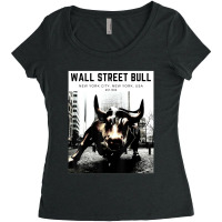 Trending Wall Street Bull Day Trading Stock Market Women's Triblend Scoop T-shirt | Artistshot