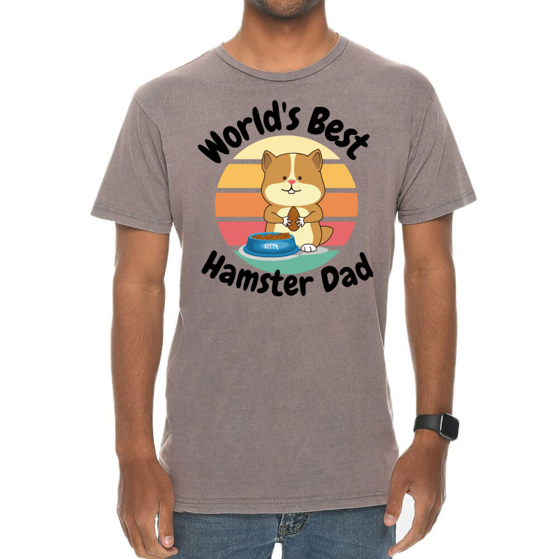 Worlds Best Hamster Dad Hamster Owner Vintage T-shirt | Artistshot