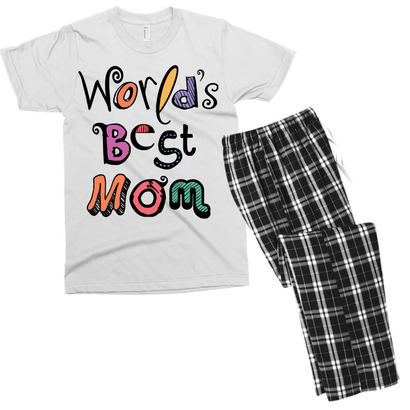 Worlds Best Mom Text Design 01 Men's T-shirt Pajama Set | Artistshot