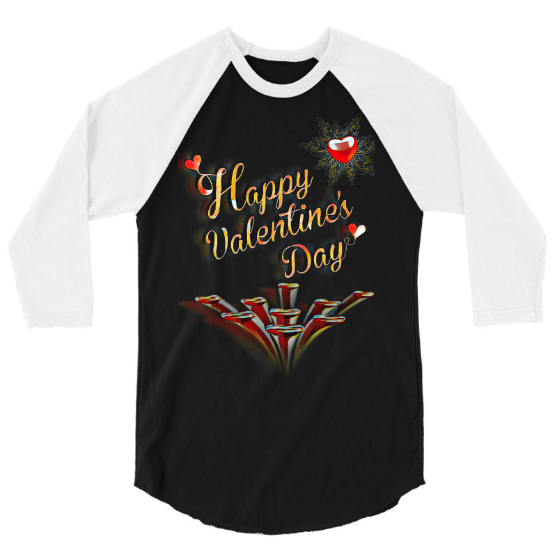 Happy Valentines Day One 3/4 Sleeve Shirt | Artistshot