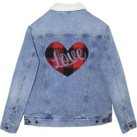 Love Valentine, Heart Unisex Sherpa-lined Denim Jacket | Artistshot