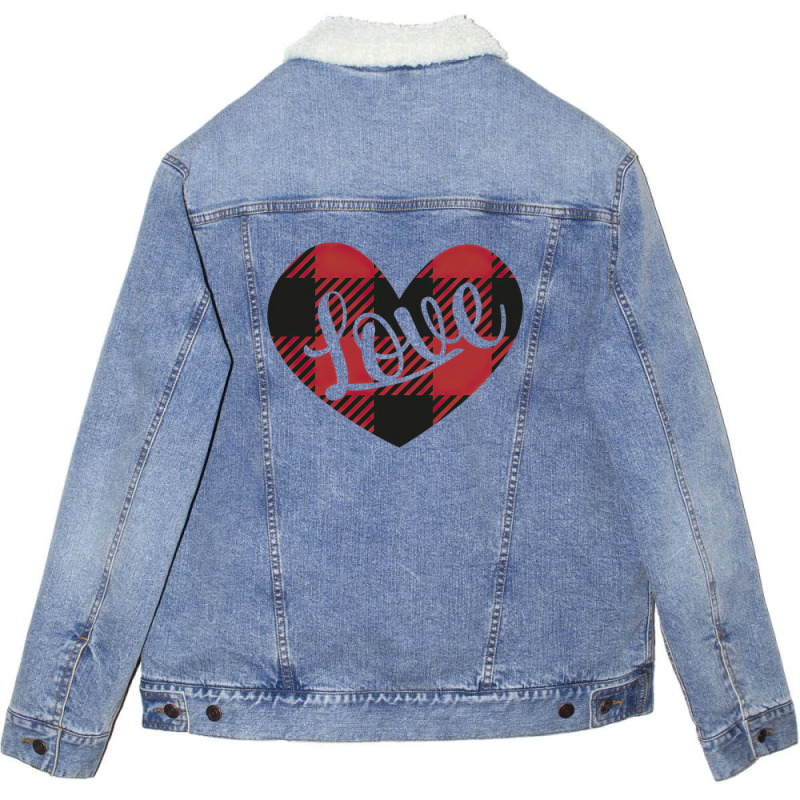 Love Valentine, Heart Unisex Sherpa-lined Denim Jacket | Artistshot