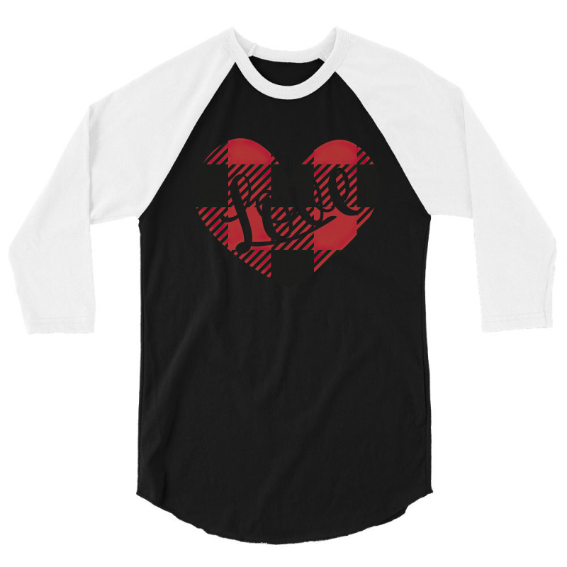 Love Valentine, Heart 3/4 Sleeve Shirt | Artistshot