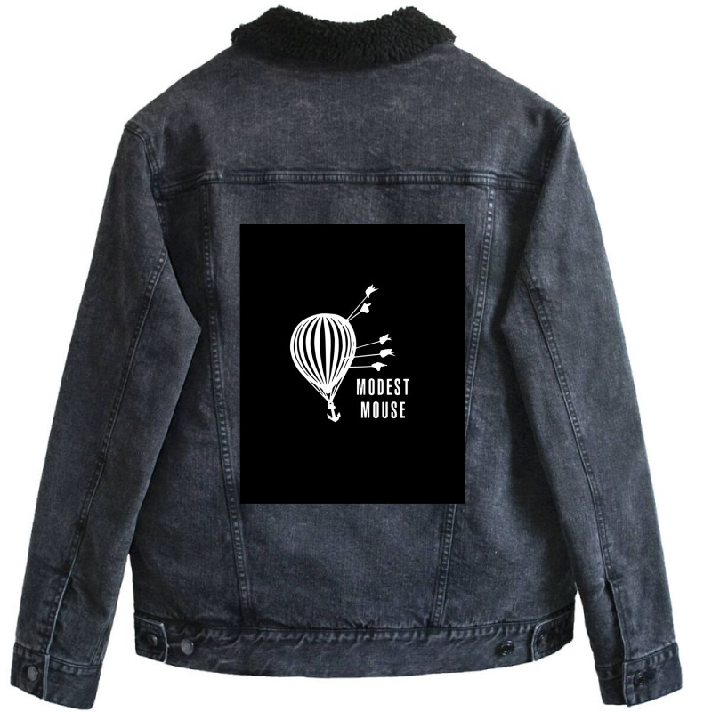 Modest Mouse Good News Before The Ship Sank Combined Album Covers (dar Unisex Sherpa-lined Denim Jacket | Artistshot