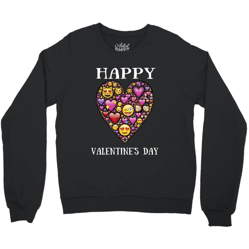 Love Emoticon   Valentine's Day Crewneck Sweatshirt | Artistshot