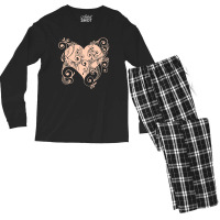 Valentine Day, Happy Valentine Day, Red Heart Men's Long Sleeve Pajama Set | Artistshot