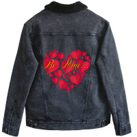 Valentine's Day Be Mine Romantic Unisex Sherpa-lined Denim Jacket | Artistshot