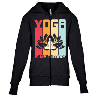 Trending Yoga Is My Therapy (2) Youth Zipper Hoodie | Artistshot