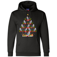 Xmas Holiday Santa Great White  Christmas Tree Champion Hoodie | Artistshot