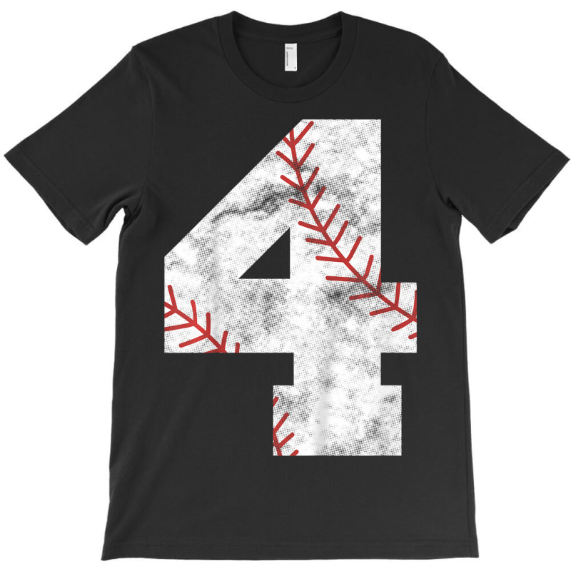 Hot Trend Kids 4th Birthday Baseball Big Number Four 4 Year Old Boy Gi T-shirt | Artistshot