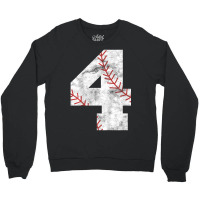 Hot Trend Kids 4th Birthday Baseball Big Number Four 4 Year Old Boy Gi Crewneck Sweatshirt | Artistshot