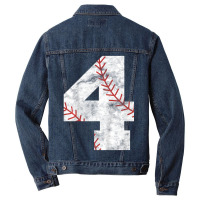 Hot Trend Kids 4th Birthday Baseball Big Number Four 4 Year Old Boy Gi Men Denim Jacket | Artistshot