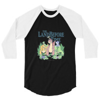 Land Before Time Pastel Dinosaur Friends T-shirt 3/4 Sleeve Shirt | Artistshot