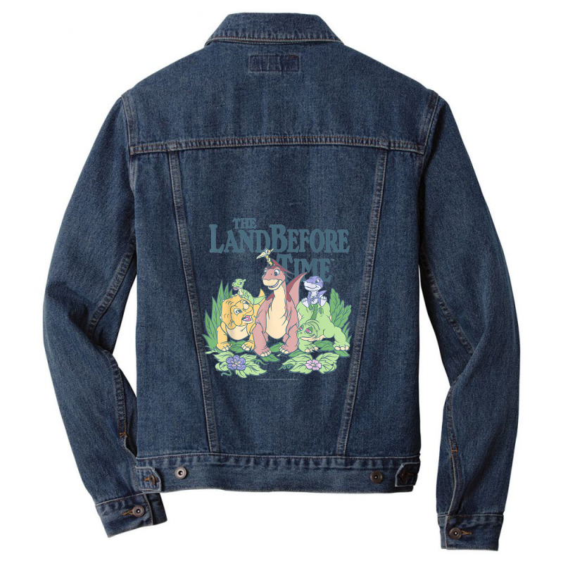 Land Before Time Pastel Dinosaur Friends T-shirt Men Denim Jacket | Artistshot