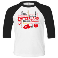 Switzerland Toddler 3/4 Sleeve Tee | Artistshot