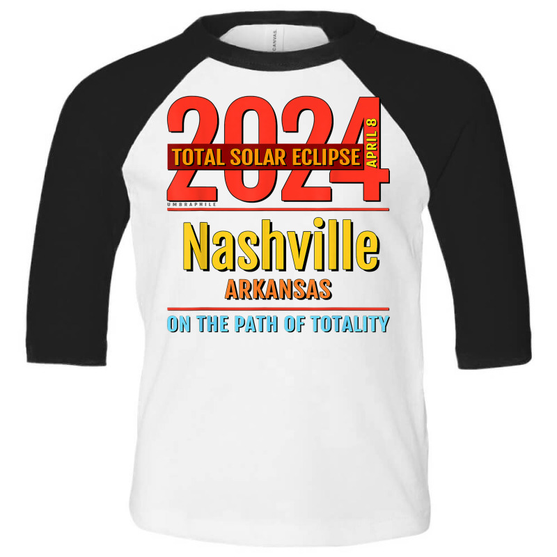 Nashville Arkansas Ar Total Solar Eclipse 2024  4  T Shirt Toddler 3/4 Sleeve Tee by sheritl9tl | Artistshot