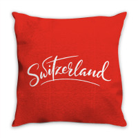 Switzerland Script Throw Pillow | Artistshot