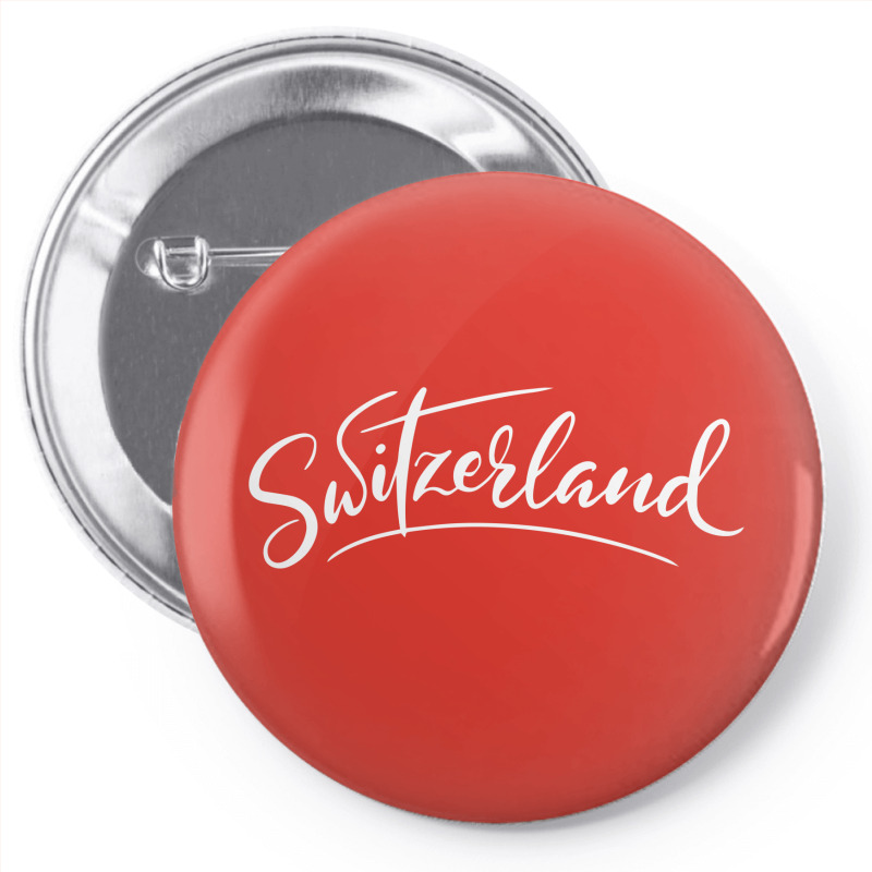 Switzerland Script Pin-back Button | Artistshot