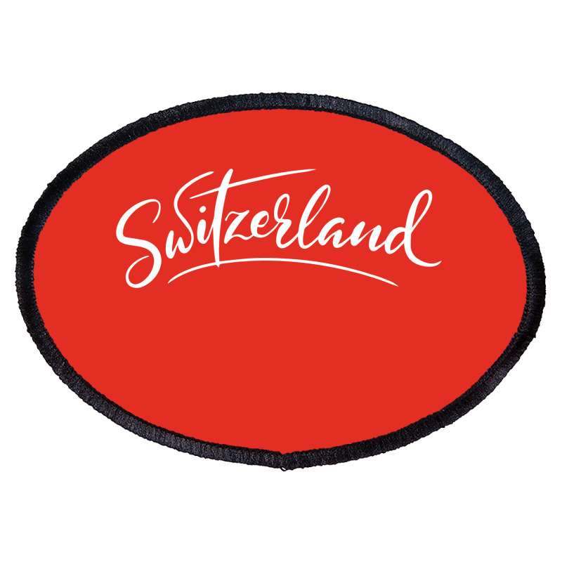 Switzerland Script Oval Patch | Artistshot