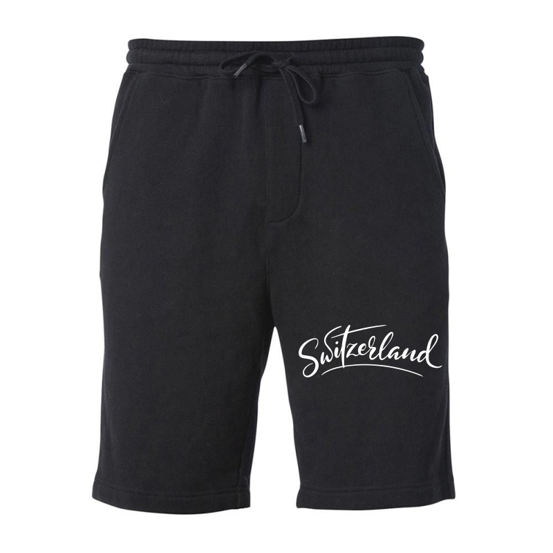 Switzerland Script Fleece Short | Artistshot