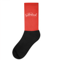 Switzerland Script Socks | Artistshot