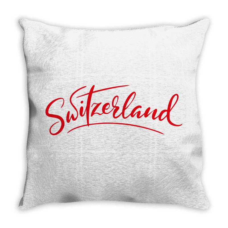Switzerland Script Throw Pillow | Artistshot
