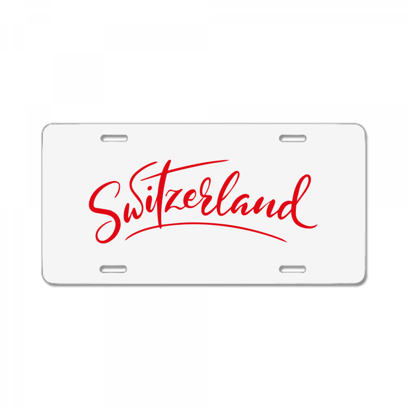 Switzerland Script License Plate | Artistshot